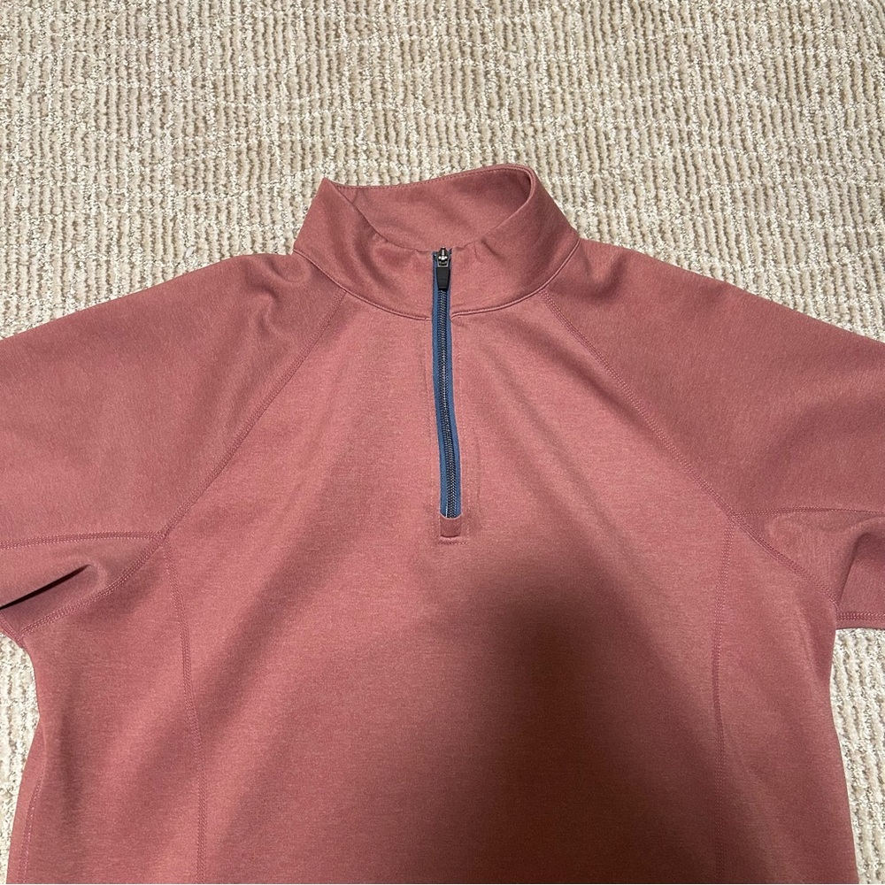 Untuckit Rust Quarter-Zip Pullover - image 2